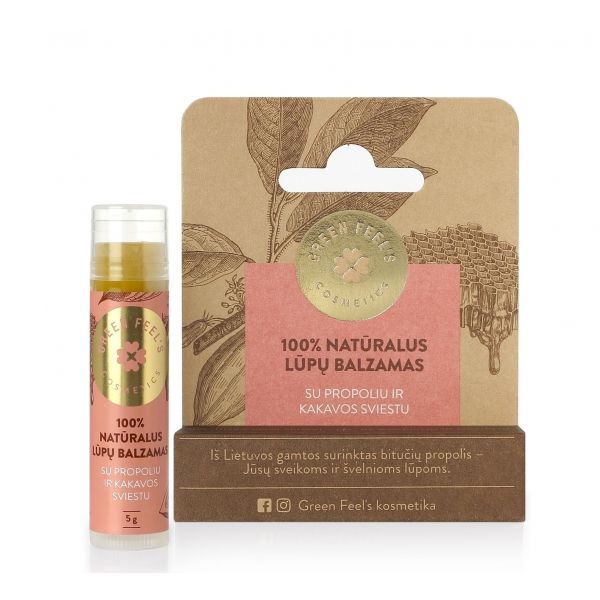 GREEN FEEL'S 100% Natūralus Lūpų Balzamas Lūpų balzamas