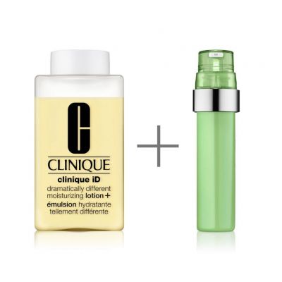 CLINIQUE Clinique iD_ Dramatically Different_ Lotion+Concentrate Odos priežiūros kompleksas, drėkinamoji priemonė
