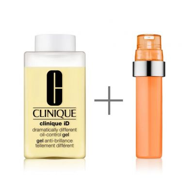 CLINIQUE Clinique iD_ with Dramatically Different_ Oil Control Gel+Concentrate Odos priežiūros kompleksas, drėkinamoji priemonė